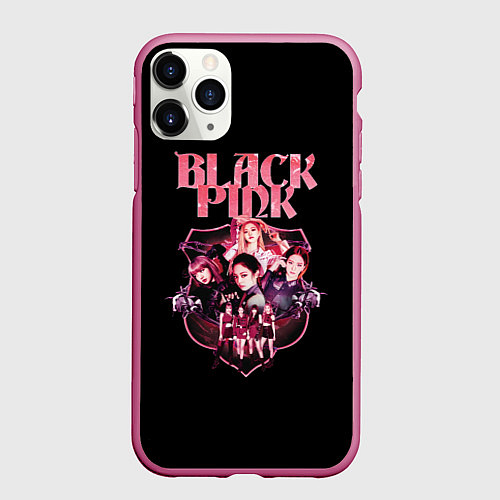 Чехол iPhone 11 Pro матовый Blackpink k-pop, Блэкпинк / 3D-Малиновый – фото 1