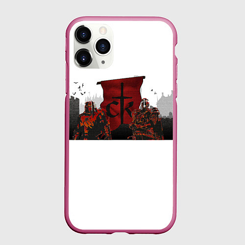 Чехол iPhone 11 Pro матовый Crusader Kings Templars / 3D-Малиновый – фото 1