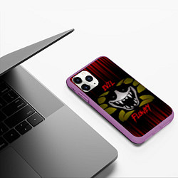 Чехол iPhone 11 Pro матовый Undertale - evil flowey, цвет: 3D-фиолетовый — фото 2