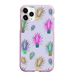 Чехол iPhone 11 Pro матовый Агава ютская - растение кактус, цвет: 3D-розовый