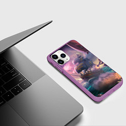 Чехол iPhone 11 Pro матовый Магия Sea of Thieves, цвет: 3D-фиолетовый — фото 2