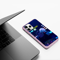 Чехол iPhone 11 Pro матовый Cyberpunk: Edgerunners Дэвид и Люси, цвет: 3D-розовый — фото 2