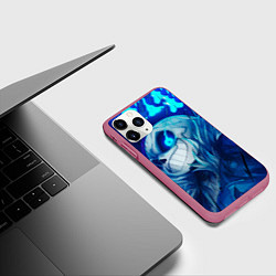 Чехол iPhone 11 Pro матовый Undertale game sans, цвет: 3D-малиновый — фото 2