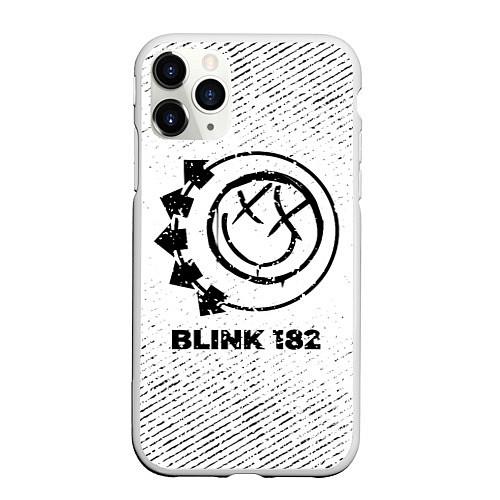 Чехол iPhone 11 Pro матовый Blink 182 с потертостями на светлом фоне / 3D-Белый – фото 1