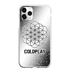 Чехол iPhone 11 Pro матовый Coldplay glitch на светлом фоне, цвет: 3D-белый