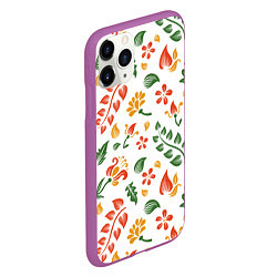 Чехол iPhone 11 Pro матовый Spring mood, цвет: 3D-фиолетовый — фото 2