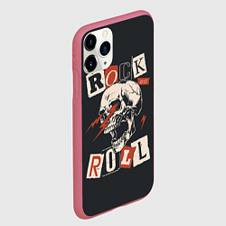 Чехол iPhone 11 Pro матовый Rock - молнии из глаз, цвет: 3D-малиновый — фото 2
