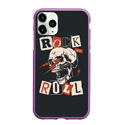 Чехол iPhone 11 Pro матовый Rock - молнии из глаз