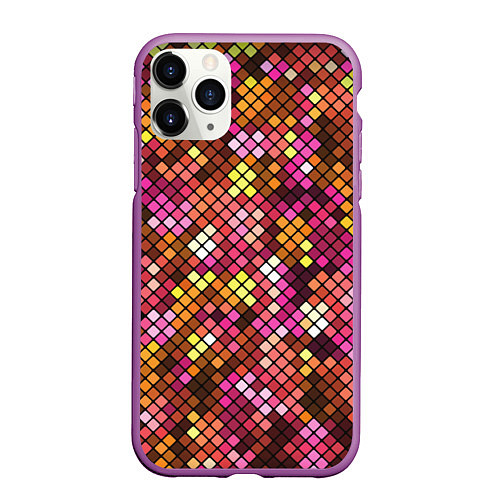 Чехол iPhone 11 Pro матовый Disco style / 3D-Фиолетовый – фото 1