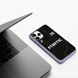 Чехол iPhone 11 Pro матовый Форма Fnatic молнии, цвет: 3D-светло-сиреневый — фото 2