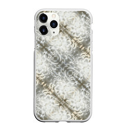 Чехол iPhone 11 Pro матовый Мягкие белые абстрактные цветы