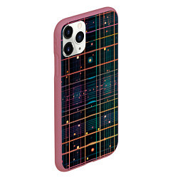 Чехол iPhone 11 Pro матовый Лучи и огоньки, цвет: 3D-малиновый — фото 2