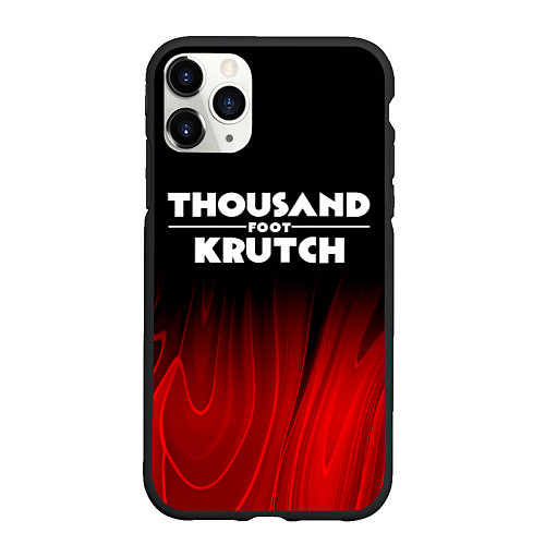 Чехол iPhone 11 Pro матовый Thousand Foot Krutch red plasma / 3D-Черный – фото 1