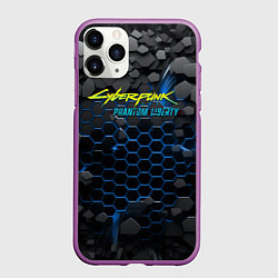 Чехол iPhone 11 Pro матовый Cyberpunk 2077 phantom liberty blue, цвет: 3D-фиолетовый