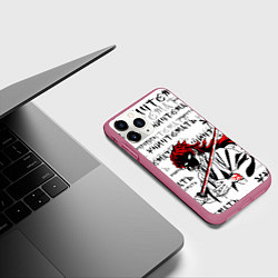Чехол iPhone 11 Pro матовый Ериичи - уничтожать, цвет: 3D-малиновый — фото 2