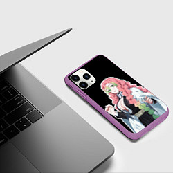 Чехол iPhone 11 Pro матовый Мицури канроджи - минимализм, цвет: 3D-фиолетовый — фото 2