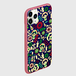 Чехол iPhone 11 Pro матовый Мексиканский карнавал - Carnaval Mexicano, цвет: 3D-малиновый — фото 2