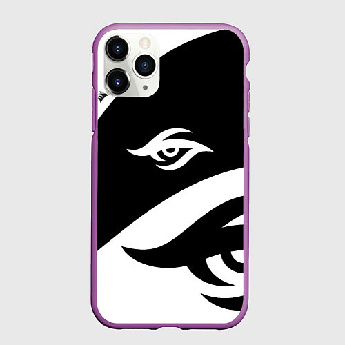 Чехол iPhone 11 Pro матовый Форма Team Secret white / 3D-Фиолетовый – фото 1
