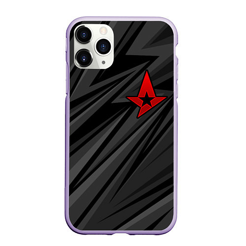 Чехол iPhone 11 Pro матовый Astralis - монохромный / 3D-Светло-сиреневый – фото 1