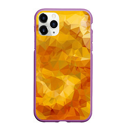 Чехол iPhone 11 Pro матовый Yellow style, цвет: 3D-фиолетовый