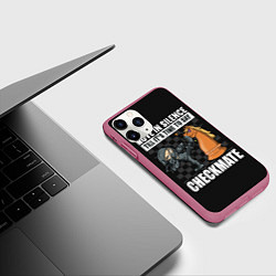 Чехол iPhone 11 Pro матовый Checkmat от ниндзя, цвет: 3D-малиновый — фото 2