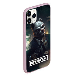 Чехол iPhone 11 Pro матовый Payday 2 dog mask, цвет: 3D-розовый — фото 2