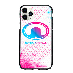 Чехол iPhone 11 Pro матовый Great Wall neon gradient style