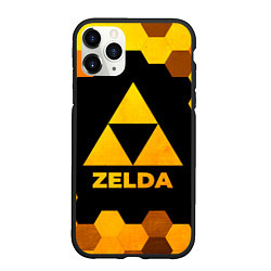 Чехол iPhone 11 Pro матовый Zelda - gold gradient