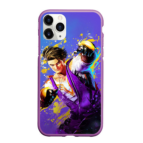 Чехол iPhone 11 Pro матовый Street Fighter 6: Luke / 3D-Фиолетовый – фото 1