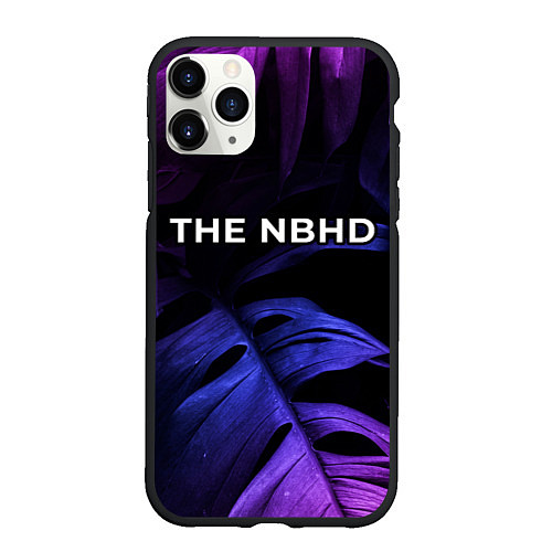 Чехол iPhone 11 Pro матовый The Neighbourhood neon monstera / 3D-Черный – фото 1