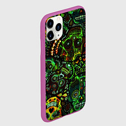 Чехол iPhone 11 Pro матовый Мексиканские призраки, цвет: 3D-фиолетовый — фото 2