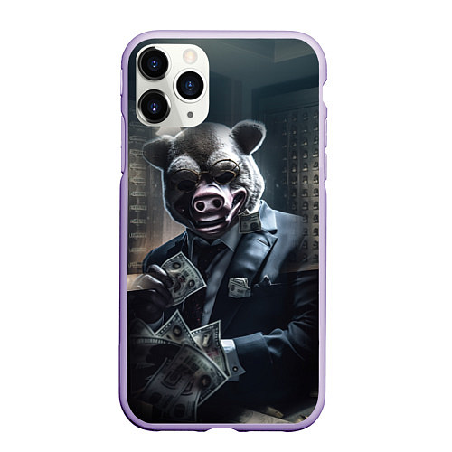 Чехол iPhone 11 Pro матовый Payday 3 animal mask / 3D-Светло-сиреневый – фото 1