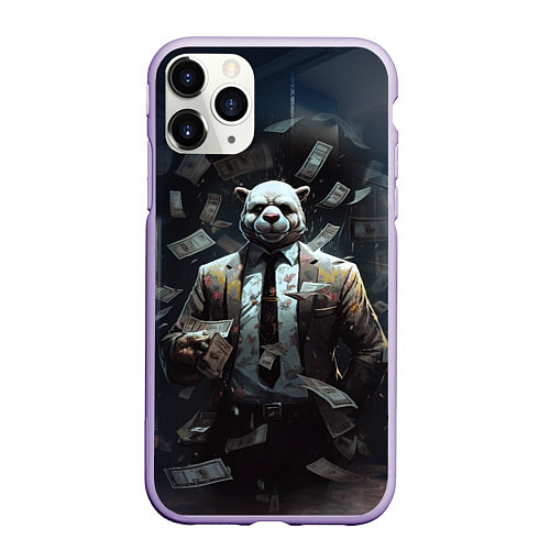 Чехол iPhone 11 Pro матовый Payday 3 animal mask / 3D-Светло-сиреневый – фото 1