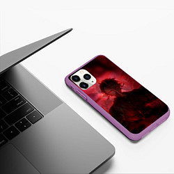 Чехол iPhone 11 Pro матовый Танджиро танец бога огня, цвет: 3D-фиолетовый — фото 2