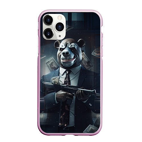 Чехол iPhone 11 Pro матовый Payday 3 bear / 3D-Розовый – фото 1