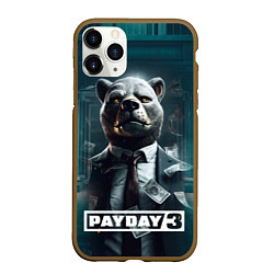 Чехол iPhone 11 Pro матовый Payday 3 bear, цвет: 3D-коричневый