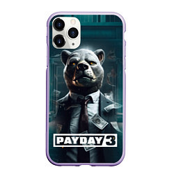 Чехол iPhone 11 Pro матовый Payday 3 bear, цвет: 3D-светло-сиреневый