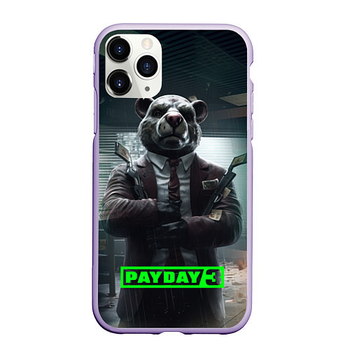 Чехол iPhone 11 Pro матовый Payday 3 dog / 3D-Светло-сиреневый – фото 1