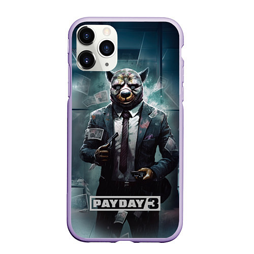 Чехол iPhone 11 Pro матовый Pay day 3 bulldog / 3D-Светло-сиреневый – фото 1