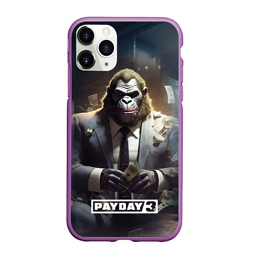 Чехол iPhone 11 Pro матовый Gorilla Payday 3 / 3D-Фиолетовый – фото 1