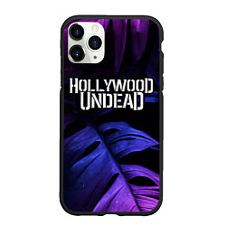 Чехол iPhone 11 Pro матовый Hollywood Undead neon monstera