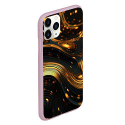 Чехол iPhone 11 Pro матовый Жидкое золото, цвет: 3D-розовый — фото 2