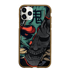 Чехол iPhone 11 Pro матовый Демон самурай - Они