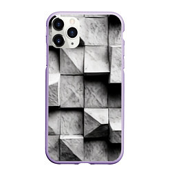 Чехол iPhone 11 Pro матовый Каменные плиты и обман зрения, цвет: 3D-светло-сиреневый