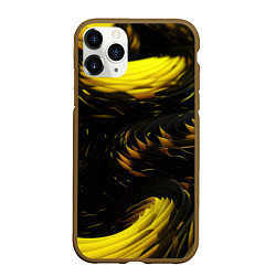 Чехол iPhone 11 Pro матовый Gold black, цвет: 3D-коричневый