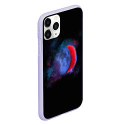 Чехол iPhone 11 Pro матовый Космический арбуз-луна, цвет: 3D-светло-сиреневый — фото 2