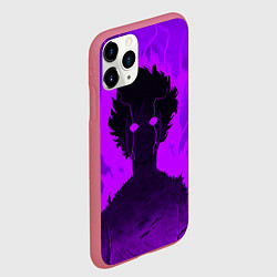 Чехол iPhone 11 Pro матовый Mob Psycho Rage, цвет: 3D-малиновый — фото 2