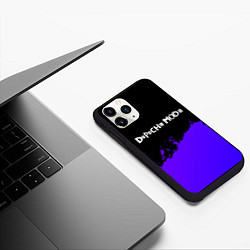 Чехол iPhone 11 Pro матовый Depeche Mode purple grunge, цвет: 3D-черный — фото 2
