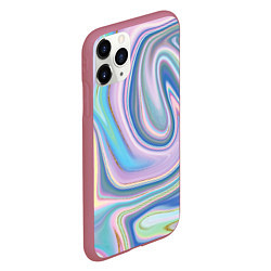 Чехол iPhone 11 Pro матовый Sea waves fantasy, цвет: 3D-малиновый — фото 2