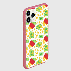 Чехол iPhone 11 Pro матовый Cash, цвет: 3D-малиновый — фото 2